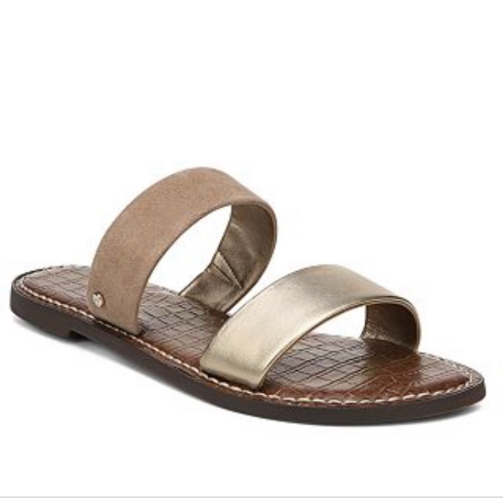 Sam Edelman Gala Leather & Suede Slide Sandals Size 8.5